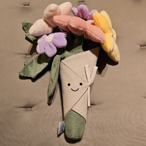 JELLY CAT BOUQUET FLOWER DOLL, GIRL GIFT BIRTHDAY/WEDDING.